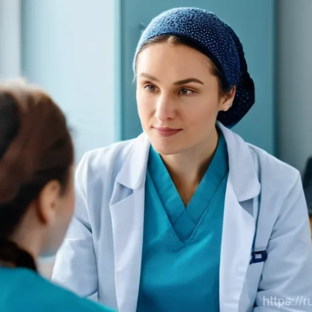 응급구조사와 의료 분쟁 예방 - **Prompt:** A compassionate female feldsher (paramedic) in her mid-30s, wearing a crisp, modern medi...