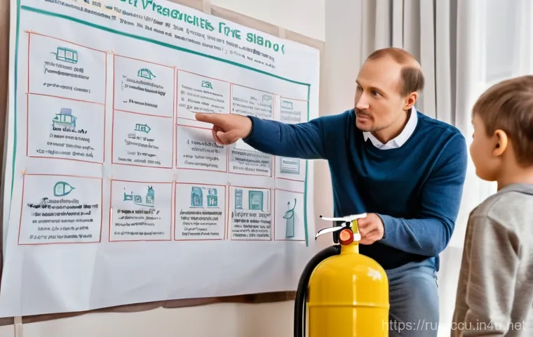 응급구조사와 소방 안전 - A professional male paramedic (30s, wearing a standard Russian ambulance uniform) and a professional...